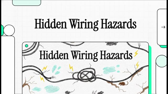Non-metallic electrical cable hanging over damp soil in a crawl space